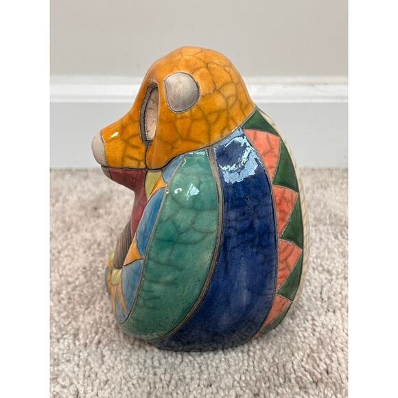 The Fenix Raku Pottery Baboon Figurine Handmade in South Africa - Picture 3 of 7